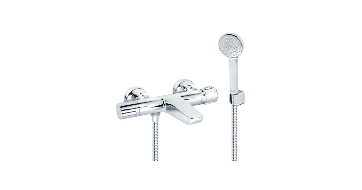 23-1T33101 Mješalica za kadu termostatska+ručica+crijevo+fiksni držač